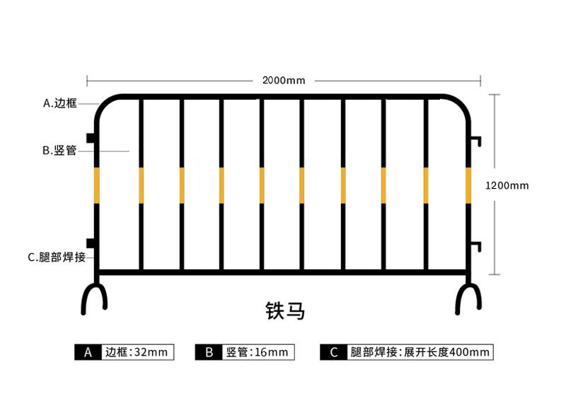 铁马护栏 广东佛山铁马多少钱