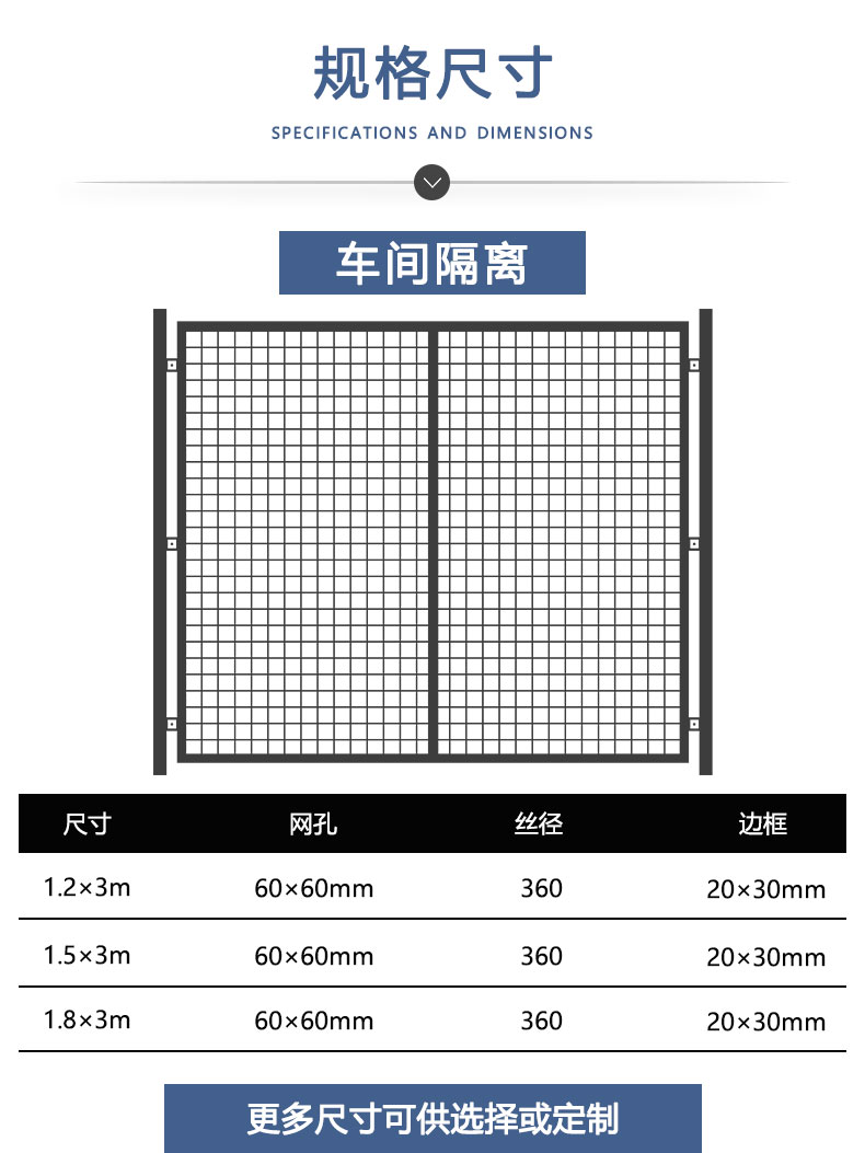 车间隔离规格