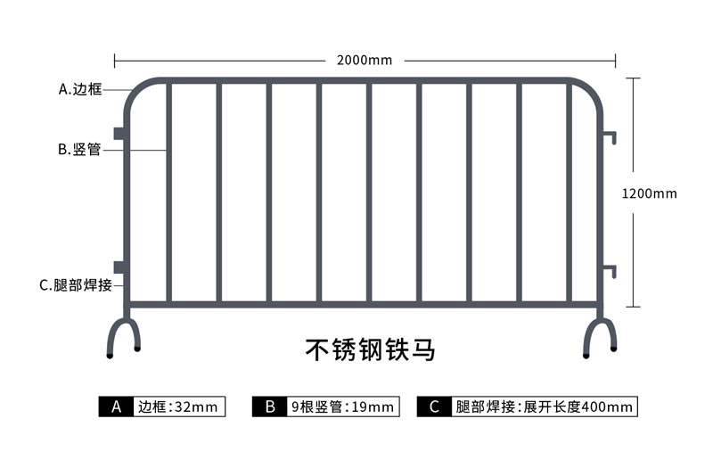 不锈钢铁马护栏附近哪有卖的，都有哪些规格尺寸