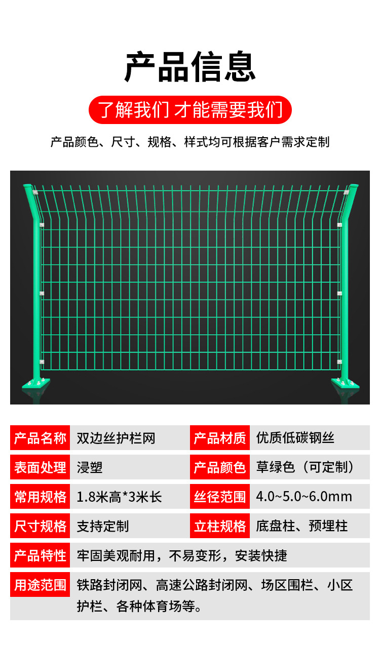 双边丝护栏网产品图片规格尺寸